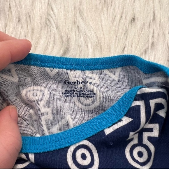 Gerber Bodysuit Navy Blue White Anchors - Picture 5 of 10